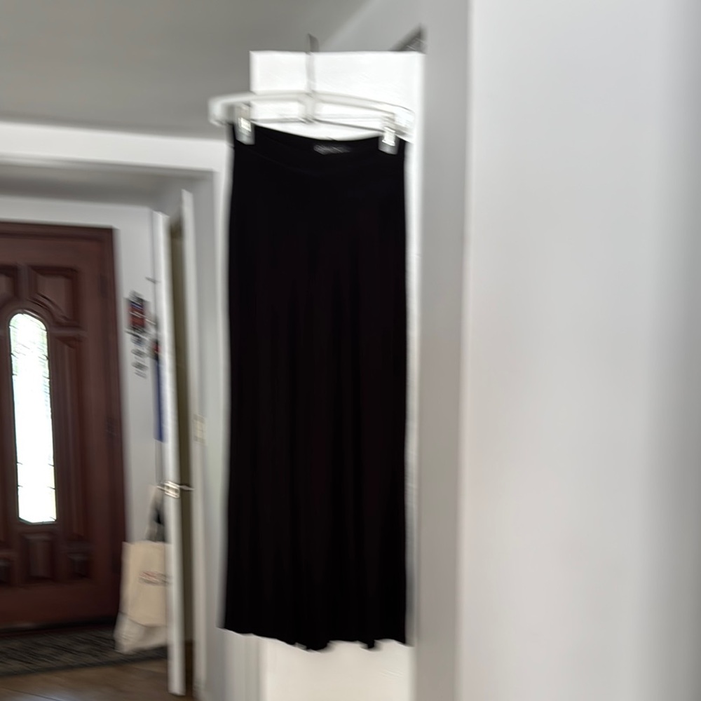 Elegant Black Women's ballroom Skirt-pants fashion dance size 42